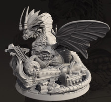 70mm total height Resin dragon read a book Unassembled Unpainted TD-7650