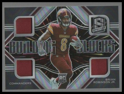 2022 Panini Spectra #BBL-BRO Brian Robinson Jr. Building Blocks Hyper Prizm /75
