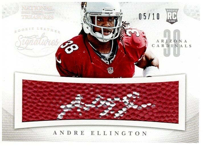 ANDRE ELLINGTON - RC - AUTO - Leather Relic - /10 - 2013 National Treasures #2