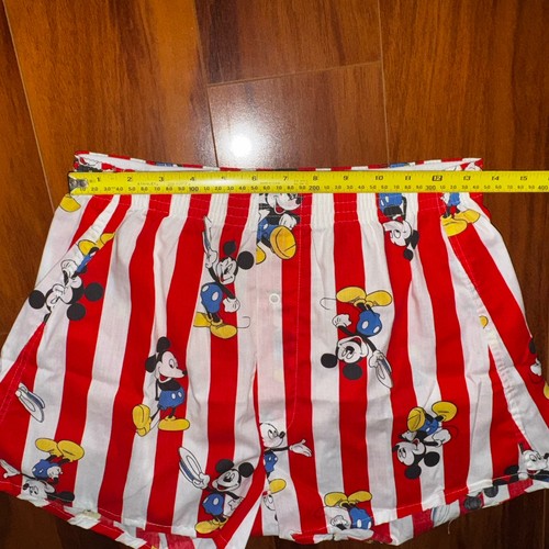 Vintage 90s Disney Mickey Mouse Hanes Boxer Shorts Made USA Size L 38-40 - Picture 6 of 7