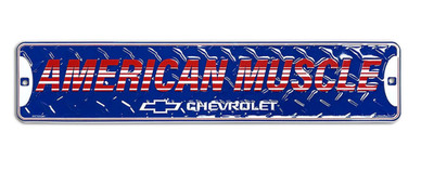 Chevy Chevrolet AMERICAN MUSCLE Garage Street Aluminum Wall Man Cave Sign