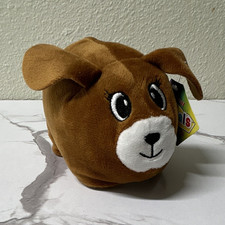 Brown White Dog Plush Stuffed Animal w/ Tag, Small 6-14 in, Ages 3