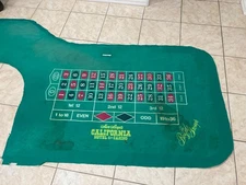 CALIFORNIA HOTEL CASINO LAS VEGAS ROULETTE WHEEL TABLE LAYOUT FELT THIS IS ROUGH