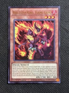 Yu-Gi-Oh! Red Lotus King, Flame Crime BLTR-EN028 - Secret Rare 1a Edizione - Carta Da Collezione