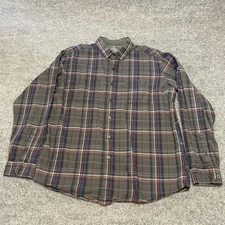Kuhl Shirt Mens Large Plaid Button Down Long Sleeve Outdoor Hiking Cotton Blend