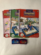 Lot of 3 Leap Frog Leap Pad Reading  Vocab Math Richard Scarry  2 Cartridges