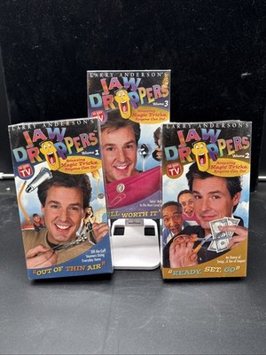 LOT of 3 Larry Andersons Magic Tricks Jaw Droppers Instructional VHS Vol 1,2,3