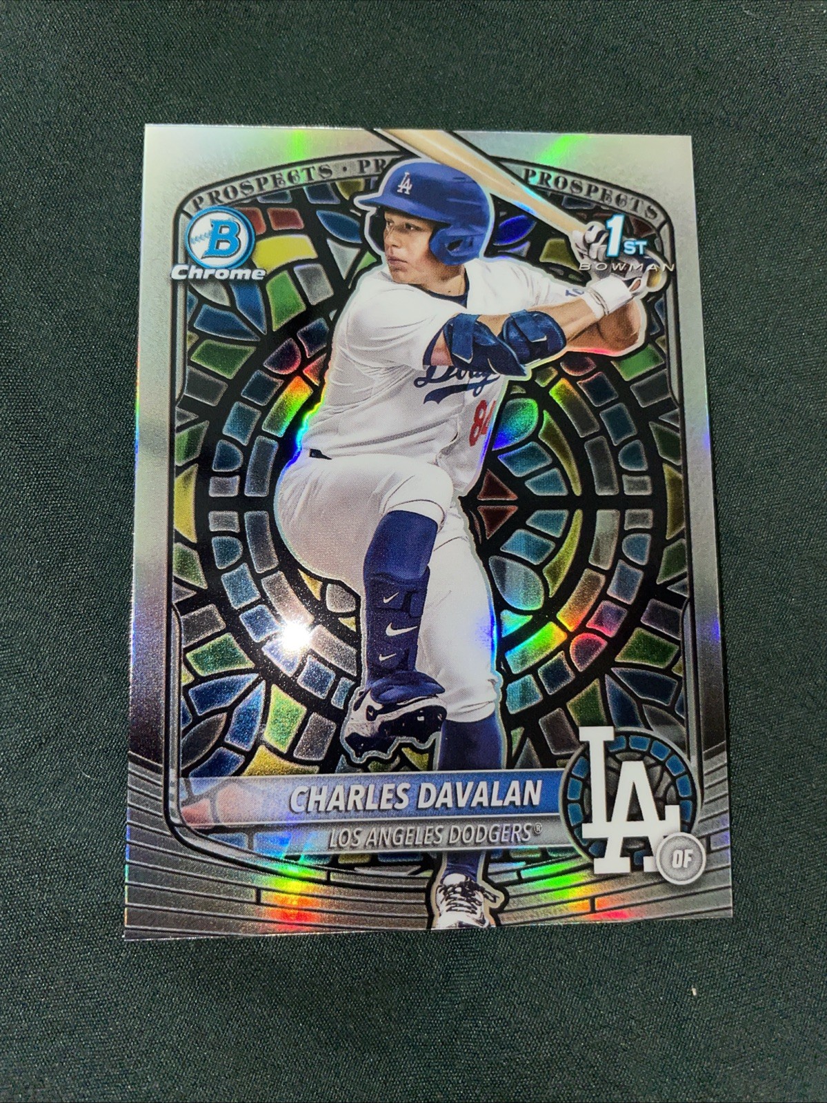 2025 Bowman Draft - Chrome Charles Davalan #BDC-96 Etched in Glass Variation