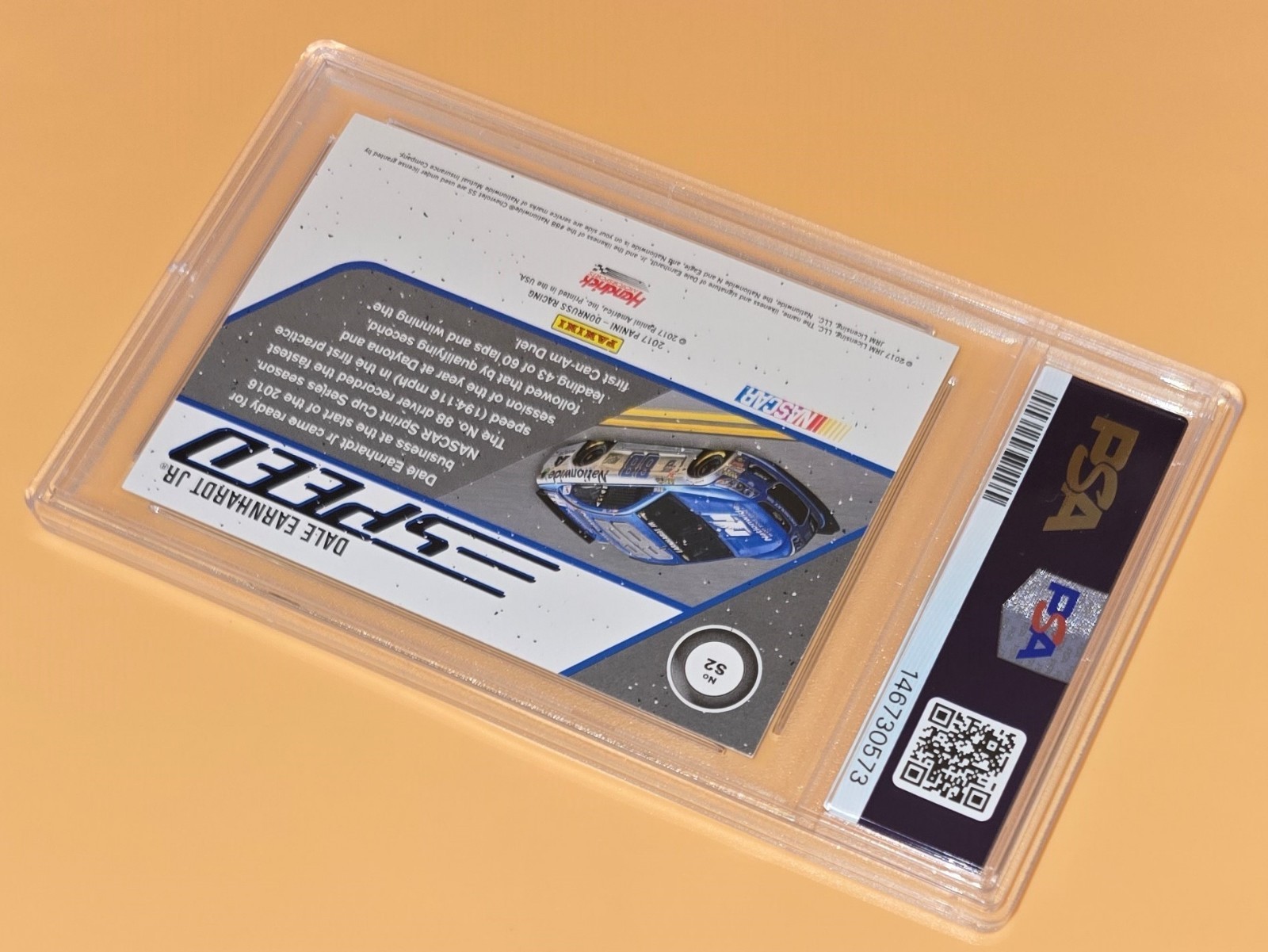 Dale Earnhardt Jr PSA 10 Low Pop 1 Speed Insert 2017 Panini Donruss Racing Card view 14