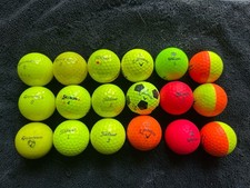 Coloured Golf Balls Mixed 18 Pack Used - Titleist Srixon Callaway
