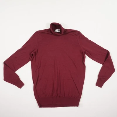Peter Hahn Damen Pullover Gr. 38 Rot Schurwolle Rollkragen Feinstrick Langarm - Bild 1 von 4