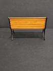 DOLLHOUSE BEAUTIFUL VINTAGE WOOD & METAL BENCH  CLASSIC STYLE FURNITURE ADORABLE — photo 5