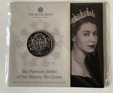 2022 The Platinum Jubilee of HM Queen Elizabeth II £5 BU Coin Pack - Royal Mint