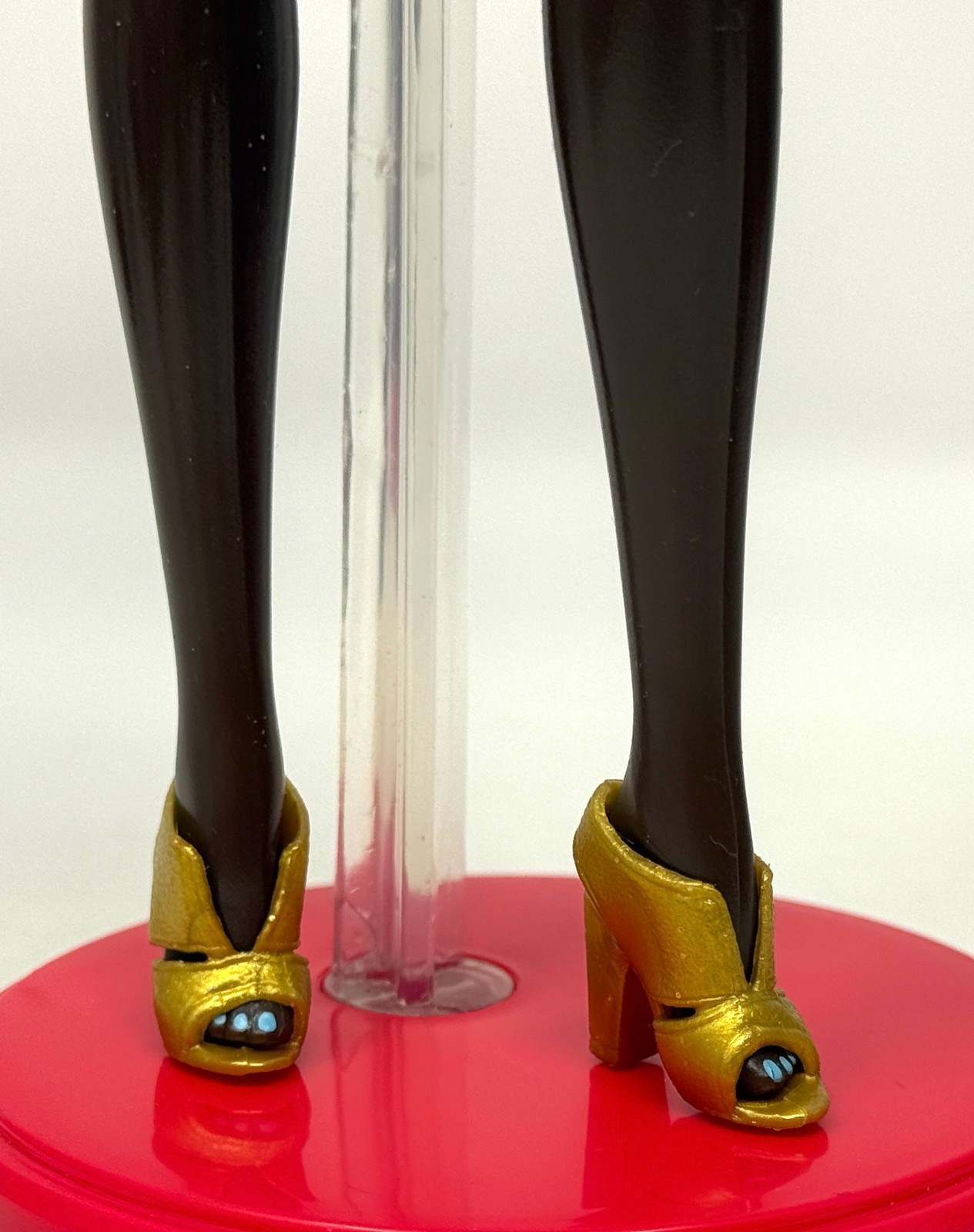 Barbie Película Presidente Muñeca Disco Conjunto Zapatos Dorado Punta abierta Sandalias de Tacón Alto