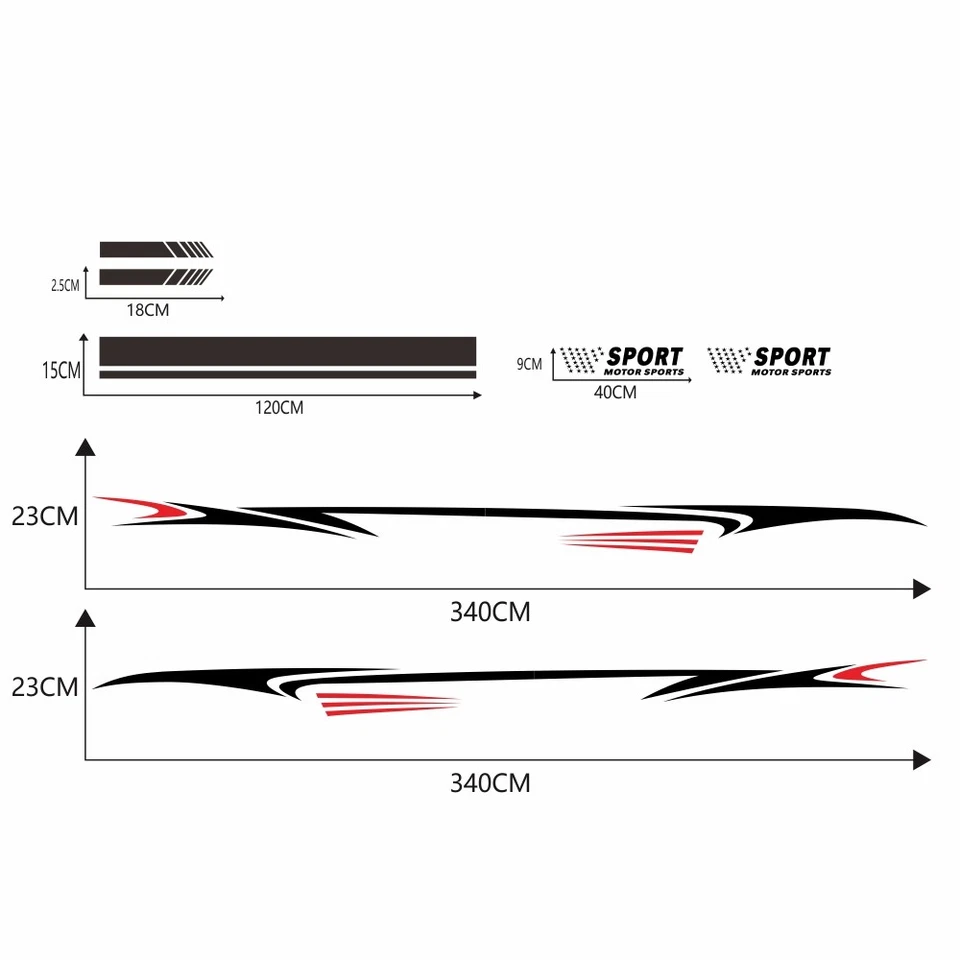 Espejo retrovisor impermeable para carrocería lateral de coche pegatinas deportivas decoración de vinilo Foto 2 de 4