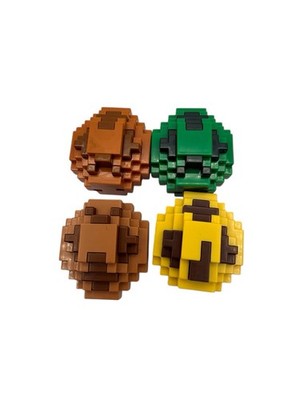 Mattel - Minecraft Spawn Egg Only No Figures lot 4 Yellow Brown Green