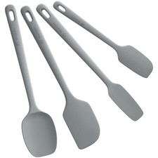 4 Pieces Silicone Spatula Set Food Grade Rubber Spatula Upgrade Strong Handle Wi
