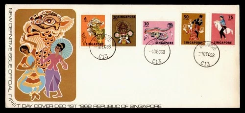 DR WHO 1968 SINGAPORE FDC COMBO M77239