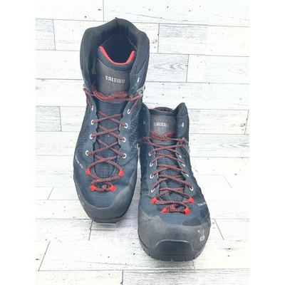 Salewa Firetail Evo Mid GTX Men Size 13 Black Red Hiking Boots Vibram 63401-0900