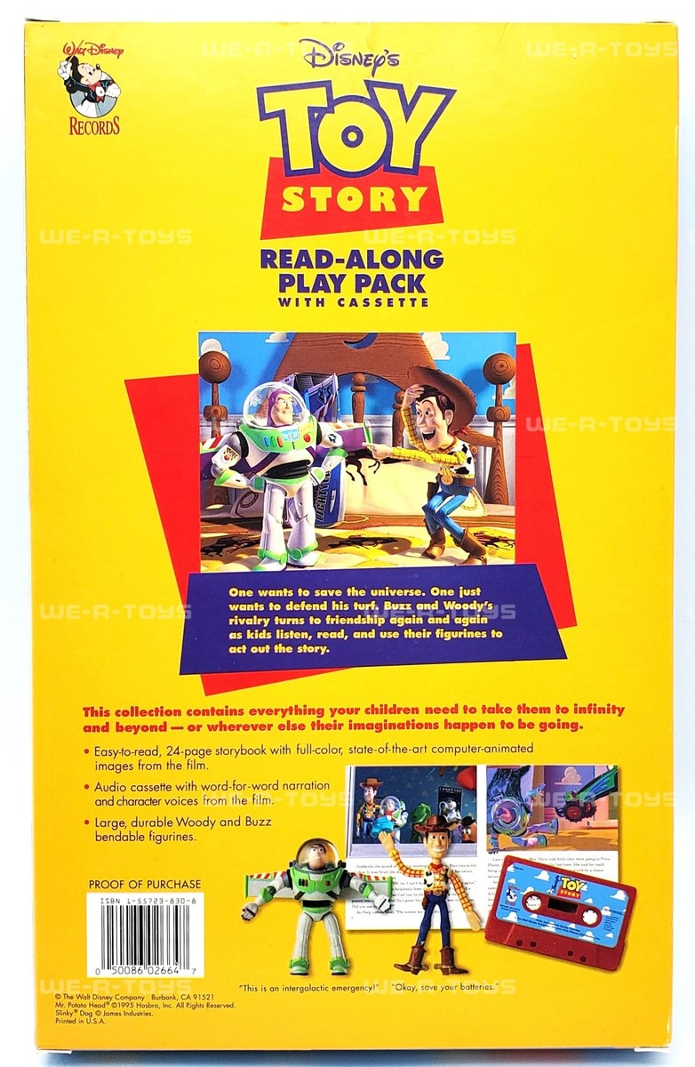 Disney's Toy Story Read-Along Play Pack & Casette 1995 Hasbro