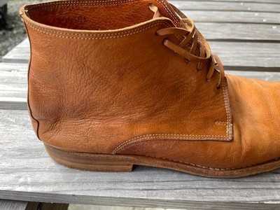 GUIDI 994 Ankle Boots Brown Leather Lace Up Shoes Size 26.5cm EU42