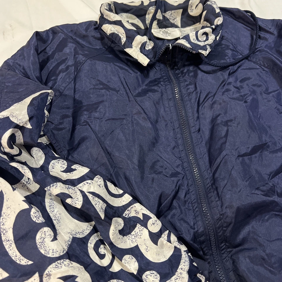 Chaqueta cortavientos Metro Active de colección para mujer mediana de nailon estampado de estrellas retro años 90 Foto 3 de 4