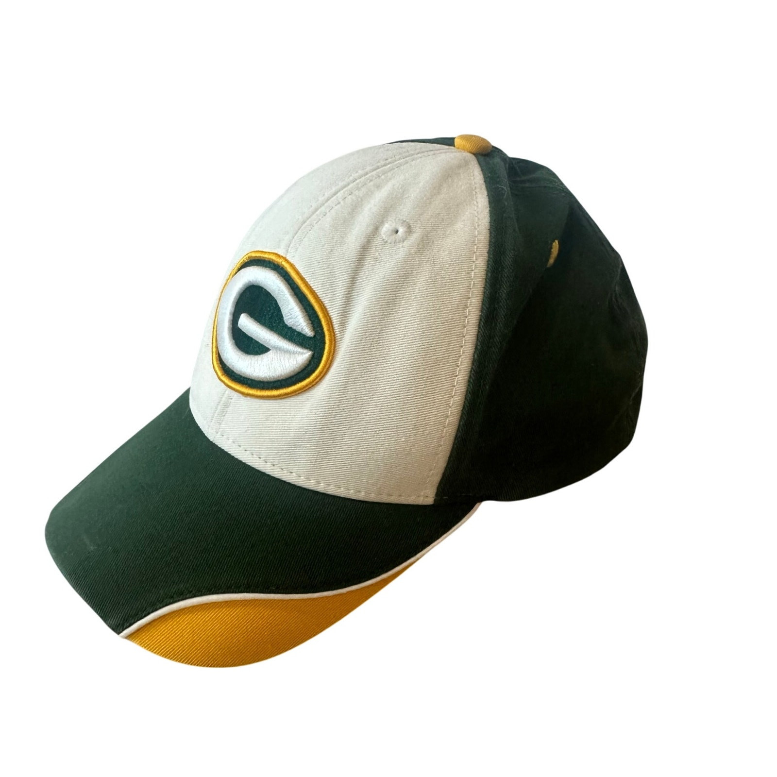 Green Bay Packers Green Yellow Embroidered Logo NFL Baseball Cap