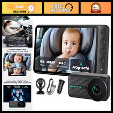 Magnetic Baby Car Camera 5" 1080P IPS Monitor for Rear-Facing Safety  Convenien