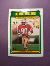 1988 Topps - 1000 yd. Club Jerry Rice #4 San Francisco 49ers Insert Football
