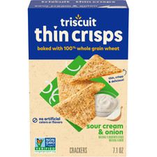   New Triscuit Whole Grain Wheat Baked Thin Crisp SOUR CREAM ONION Cracker 7.1oz