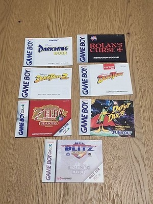 Nintendo Game Boy Darkwing Duck Manual Lot Of 7 Duck Tales 1 & 2 Zelda Oracle