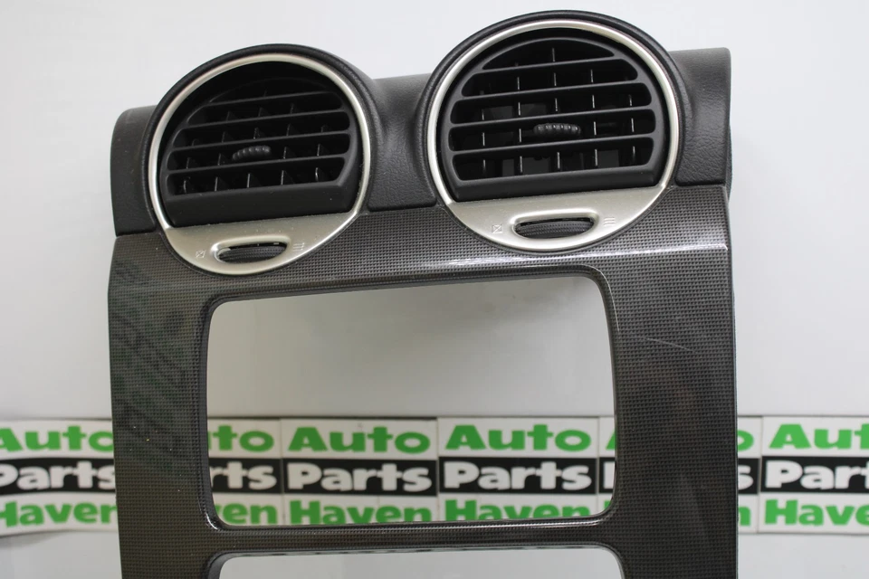 02-07 GMC Envoy - Radio clima tablero embellecedor bisel negro fibra de carbono OEM Foto 4 de 4