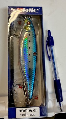 Sebile Vibrato Flutter Jig, 5oz, Blue Sardine, Fresh-Salt Water Rig