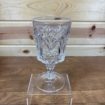 Vintage~Heavy Gothic/Whitton pattern water goblet US Glass #15014