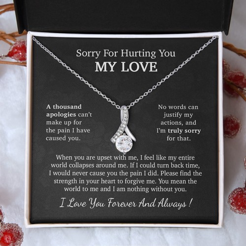 I’m Sorry Necklace Gift, Apology Gift For Her, Forgiveness Gift - Picture 4 of 9