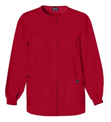 {SM} CHEROKEE WORKWEAR WW Originals Snap Front Warm-Up Jacket 4350 REDW