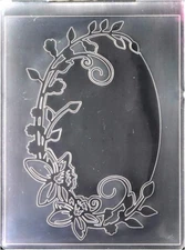 Flowers Leaves Oval Frame Plastic Embossing Folders for Card Making Scrapbooking