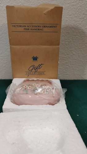 Vintage AVON 2000 Victorian Ornaments Pink Boot, pink bag, blue bag set of 3 nib - Picture 2 of 12