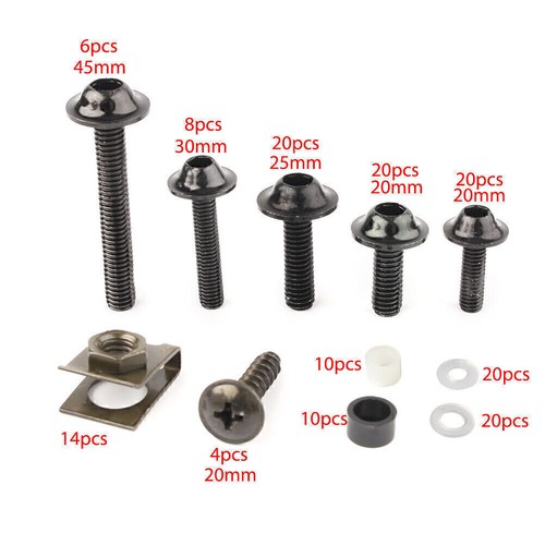 Fit Kawasaki Ninja ZX6R ZX-7R ZX9R ZX14 RED Fairing Bolt Kit Bodywork Screws Set - Picture 3 of 3