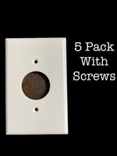 OUTLET COVER 5 PACK Challenger White 1 Gang Receptacle Cover Mid Size