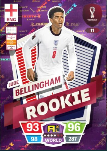 #11 Jude Bellingham FIFA WM Katar 2022 Panini Adrenalyn XL Top **Rookie** - Bild 1 von 1