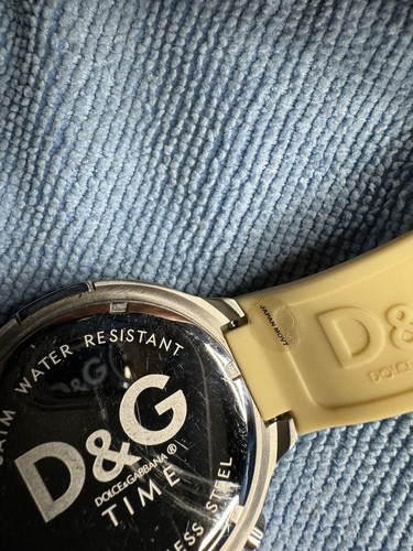 D&G Dolce & Gabbana Juan Chr DW0417 Blue Bezel Silver Dial Silicone Strap WATCH - Picture 12 of 18