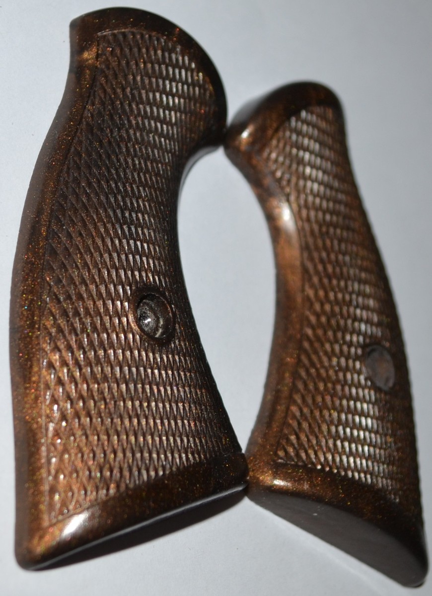 5本SET CLUBHAUS Original Grip BROWN High Standard Sentinel R106, 107 pistol grips dark brown plastic