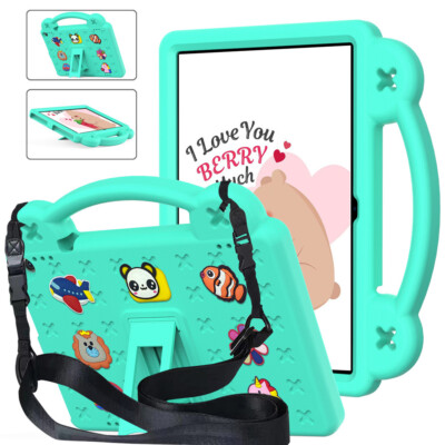 For Amazon Fire HD 10 Plus 11th Gen Tablet Kids Safe EVA Stand Case Strap Cover