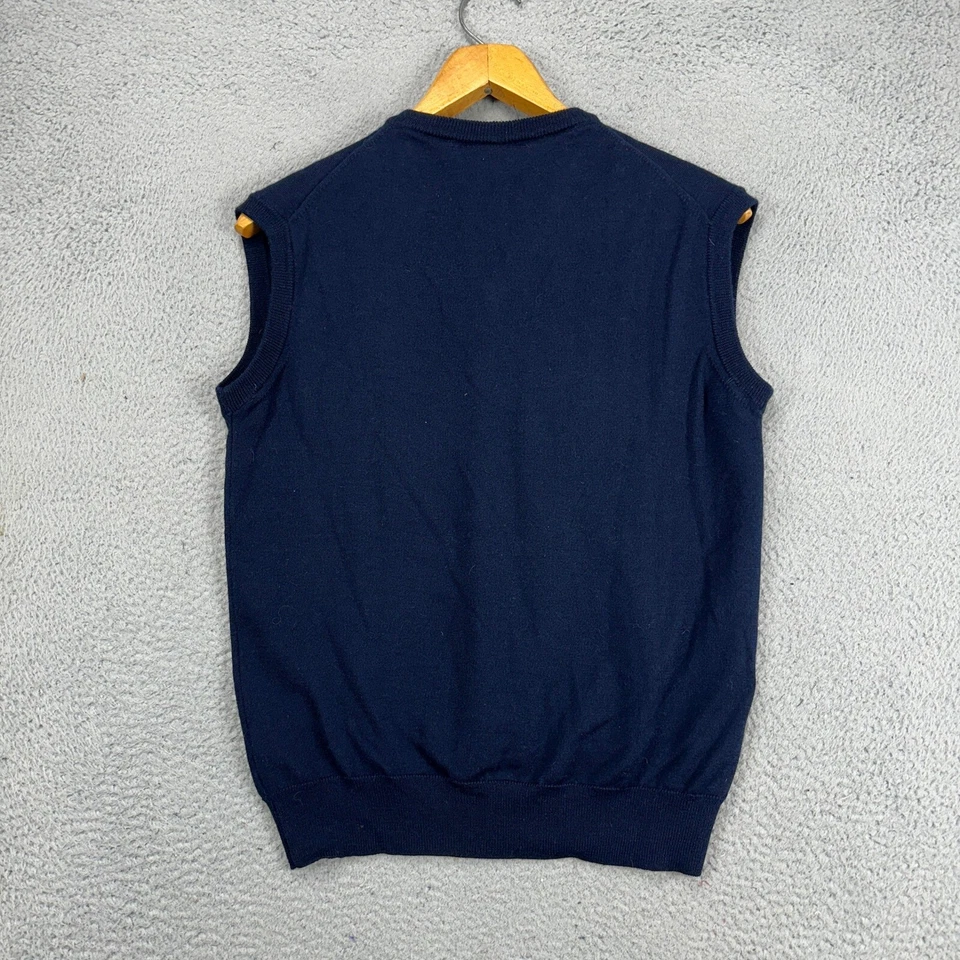 Chaleco irlandés de lucha Notre Dame para hombre mediano azul lana hecho en Italia Under Armour Foto 3 de 4