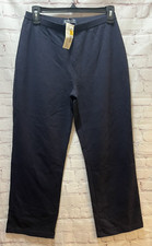 Lands End women's blue 6 pull on stretch crop pants cotton blend