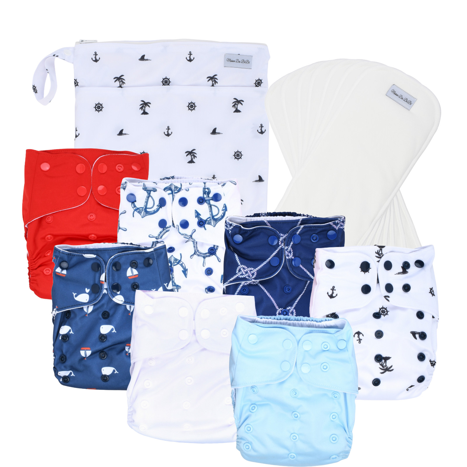 S 7 Pack With 14 Inserts & 1 Wet Bag