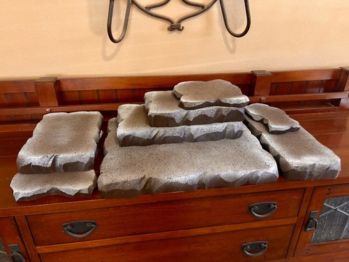 SET OF 8 DISPLAY PLATFORMS CARVED ALL-AROUND FOR DEPT 56/LEMAX HALLOWEEN VILLAGE - Picture 15 of 20