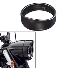 Eagle Lights Headlight 5 3/4" Black French Ring / Visor for Harley Davidson