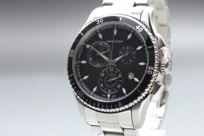 [EXC+3] HAMILTON Jazzmaster H375120 Quartz Black dial Men's Watch From JAPAN
